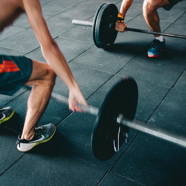 Group fitness class in a modern studio setting